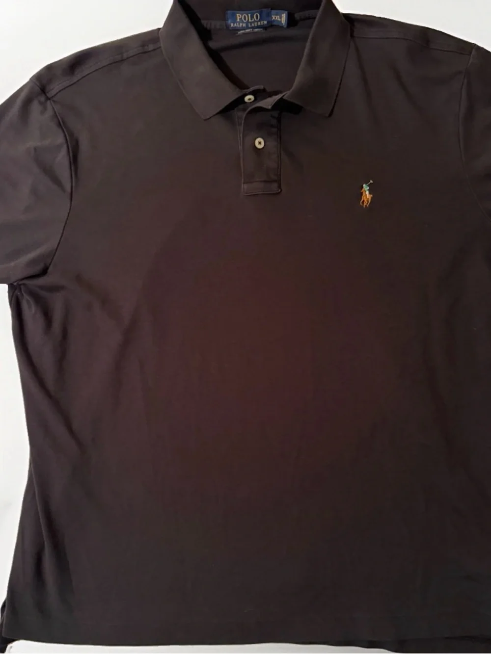 Polo Ralph Lauren Flesh Pony Pima Soft Touch Polo Shirt Men’s Black Classic XXL